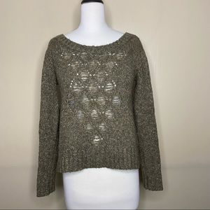 Women’s Aerie cropped wool blend sweater, size S.